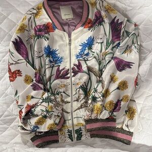 Elevenses Multicolor Floral Bomber Jacket